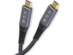 1.8M USB4.0 USB-C to USB-C Cable, 40Gbps Data Transfer, 100W PD Charging 1.8M USB4.0 USB-C to USB-C Cable, 40Gbps Data Transfer, 100W PD Charging