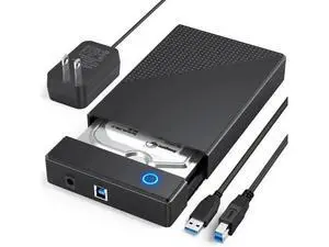 3.5 Inch SATA Hard Drive Enclosure, USB 3.0 External HDD Case Supports UASP & Max 20TB Storage, Comes with 12V 24W Power Adapter for Data Recovery & Desktop Storage Backup 3.5 Inch SATA Hard Drive Enclosure, USB 3.0 External HDD Case Supports UASP & Max 20TB Storage, Comes with 12V 24W Power Adapter for Data Recovery & Desktop Storage Backup