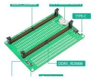 DDR5 RDIMM/UDIMM Memory Tester, Long Latch LED Indicator Memory Test Card, Type-C & Battery Powered Diagnostic Board for Desktop Server DDR5 Memory Repair DDR5 RDIMM/UDIMM Memory Tester, Long Latch LED Indicator Memory Test Card, Type-C & Battery Powered Diagnostic Board for Desktop Server DDR5 Memory Repair