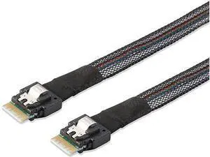38Pin SlimSAS SFF-8654 Bidirectional Cable, Support SFF-8654 to SFF-8654 / SFF-8654 to Mini SAS HD SFF-8643, 12Gbps SAS 3.0 Server HDD Data Interconnect Cable, 50CM Length 38Pin SlimSAS SFF-8654 Bidirectional Cable, Support SFF-8654 to SFF-8654 / SFF-8654 to Mini SAS HD SFF-8643, 12Gbps SAS 3.0 Server HDD Data Interconnect Cable, 50CM Length