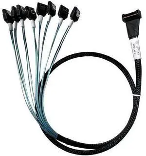 SlimSAS X8 SFF-8654 74Pin to 8×SATA 7Pin Breakout Cable, 85CM Internal Storage Cable Compatible with Dell PERC H750 H755 RAID Controller, Connect SlimSAS Host RAID Card to SATA Hard Drive Backplane SlimSAS X8 SFF-8654 74Pin to 8×SATA 7Pin Breakout Cable, 85CM Internal Storage Cable Compatible with Dell PERC H750 H755 RAID Controller, Connect SlimSAS Host RAID Card to SATA Hard Drive Backplane