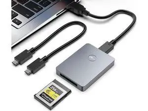 USB 3.1 Gen 2 10Gbps CFexpress Type B Card Reader, Dual Connector USB C to USB C / USB A CFexpress Memory Card Adapter, Plug & Play Compatible with Windows, macOS, Linux & Android OTG Devices USB 3.1 Gen 2 10Gbps CFexpress Type B Card Reader, Dual Connector USB C to USB C / USB A CFexpress Memory Card Adapter, Plug & Play Compatible with Windows, macOS, Linux & Android OTG Devices