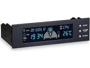 5.25 Inch PC Front Bay Fan Speed Controller, 3-Channel Automatic Temperature Control with HDD & CPU Temp Sensor, LED Digital Display for Desktop Chassis Cooling Adjustment 5.25 Inch PC Front Bay Fan Speed Controller, 3-Channel Automatic Temperature Control with HDD & CPU Temp Sensor, LED Digital Display for Desktop Chassis Cooling Adjustment