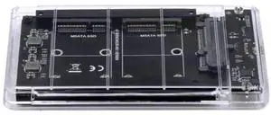 Dual mSATA Mini-SATA SSD Bridge Adapter, Support JBOD RAID0 BIG Span Modes, Convert 2 mSATA Drives to USB 3.0 Type-C, Fit Standard 2.5 Inch SATA External Hard Drive Enclosure Dual mSATA Mini-SATA SSD Bridge Adapter, Support JBOD RAID0 BIG Span Modes, Convert 2 mSATA Drives to USB 3.0 Type-C, Fit Standard 2.5 Inch SATA External Hard Drive Enclosure