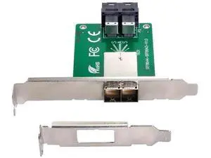 Dual-Port Mini SAS HD SFF-8644 Female to SFF-8643 Female PCBA Adapter Card with Low Profile Bracket, Internal SAS Signal Converter for Server RAID Storage Expansion Dual-Port Mini SAS HD SFF-8644 Female to SFF-8643 Female PCBA Adapter Card with Low Profile Bracket, Internal SAS Signal Converter for Server RAID Storage Expansion