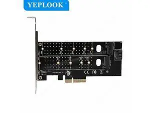 PCIe 4x to M.2 M Key & B Key Dual Slot Expansion Riser Card Model TXB044, Support NVMe PCIe & SATA NGFF SSD, Storage Converter Adapter for Gaming PC, BTC & Chia Mining Rig PCIe 4x to M.2 M Key & B Key Dual Slot Expansion Riser Card Model TXB044, Support NVMe PCIe & SATA NGFF SSD, Storage Converter Adapter for Gaming PC, BTC & Chia Mining Rig