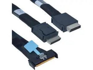 PCIe 5.0 MCIO x8 to Dual OCuLink SFF-8611 4i Breakout Cable, 80CM / 2.6FT High-Speed Server Storage Interconnect Wire PCIe 5.0 MCIO x8 to Dual OCuLink SFF-8611 4i Breakout Cable, 80CM / 2.6FT High-Speed Server Storage Interconnect Wire