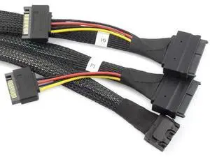 1m Mini SAS HD 8643 4i to Dual SAS 8639 Cable 12Gbps 1m Mini SAS HD 8643 4i to Dual SAS 8639 Cable 12Gbps