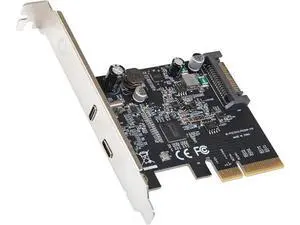 PCIe Gen3 x4 USB-C 3.2 Gen2x2 20Gbps Expansion Card with 20W QC Fast Charging, SATA 15Pin Powered, ASMedia ASM3242 Controller, Full & Low Profile Brackets for Desktop PC PCIe Gen3 x4 USB-C 3.2 Gen2x2 20Gbps Expansion Card with 20W QC Fast Charging, SATA 15Pin Powered, ASMedia ASM3242 Controller, Full & Low Profile Brackets for Desktop PC