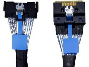 100cm PCIe Gen5 Mini Cooledge IO (MCIO) Double Straight Cable, MCIO x8 74Pin to SlimSAS SFF-8654 x8 74Pin Straight Through High-Speed NVMe Storage Cable 100cm PCIe Gen5 Mini Cooledge IO (MCIO) Double Straight Cable, MCIO x8 74Pin to SlimSAS SFF-8654 x8 74Pin Straight Through High-Speed NVMe Storage Cable