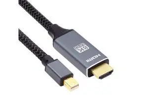 6FT Mini DP 1.4 to HDMI 2.0 Cable, Supports 8K@60Hz UHD Video, Mini DisplayPort Male to HDMI Male Cord for Monitor Laptop 6FT Mini DP 1.4 to HDMI 2.0 Cable, Supports 8K@60Hz UHD Video, Mini DisplayPort Male to HDMI Male Cord for Monitor Laptop