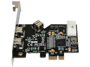 PCIe x1 3-Port IEEE 1394B FireWire 800 Controller Card PCIe x1 3-Port IEEE 1394B FireWire 800 Controller Card