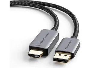 CableCreation 8FT Active DP 1.4 to HDMI 2.0 Braided Cable, Uni-Directional HDR Cord Supports 4K@60Hz,2K@144Hz,1080P@144Hz, AMD Eyefinity Multi-Display, Aluminum Alloy Shell CableCreation 8FT Active DP 1.4 to HDMI 2.0 Braided Cable, Uni-Directional HDR Cord Supports 4K@60Hz,2K@144Hz,1080P@144Hz, AMD Eyefinity Multi-Display, Aluminum Alloy Shell
