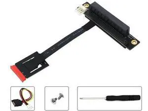270 Degree M.2 NGFF Dual Key A-E to PCIe X8 Riser Adapter Cable with 4Pin FDD Power Port, M.2 A-E Key PCI Express 8X Extension Add-On Card 270 Degree M.2 NGFF Dual Key A-E to PCIe X8 Riser Adapter Cable with 4Pin FDD Power Port, M.2 A-E Key PCI Express 8X Extension Add-On Card