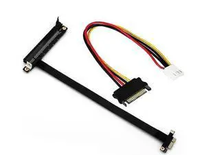 PCIe 1x to 16x Flexible Riser Extension Cable, SATA to IDE 4Pin Powered PCI-E Adapter for GPU Mining Rig PCIe 1x to 16x Flexible Riser Extension Cable, SATA to IDE 4Pin Powered PCI-E Adapter for GPU Mining Rig