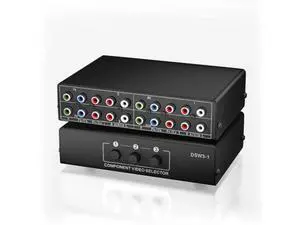 3 in 1 Out Component AV Switch Box, 3-Port 5 RCA YPbPr RGB Component Video Selector with L/R Stereo Audio, Supports 1080P, Compatible with Xbox, Wii, PS1/PS2/PS3, SNES, DVD Players, STB and HDTV 3 in 1 Out Component AV Switch Box, 3-Port 5 RCA YPbPr RGB Component Video Selector with L/R Stereo Audio, Supports 1080P, Compatible with Xbox, Wii, PS1/PS2/PS3, SNES, DVD Players, STB and HDTV