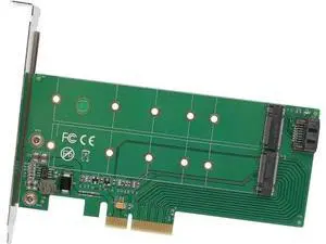 2-in-1 M.2 Adapter Card, M-Key NVMe PCIe 2.0 x4 Host Converter + B-Key SATA SSD to SATA Port Expansion Card for Desktop Motherboard Storage Upgrade 2-in-1 M.2 Adapter Card, M-Key NVMe PCIe 2.0 x4 Host Converter + B-Key SATA SSD to SATA Port Expansion Card for Desktop Motherboard Storage Upgrade