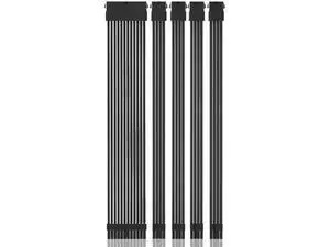 30cm Black Sleeved ATX PSU Extension Cable Kit with Cable Combs, 24Pin+2×EPS 8Pin(4+4)+2×PCIe 8Pin(6+2) 30cm Black Sleeved ATX PSU Extension Cable Kit with Cable Combs, 24Pin+2×EPS 8Pin(4+4)+2×PCIe 8Pin(6+2)