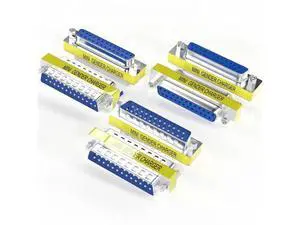 6-Pack DB25 RS232 Serial Gender Changer Coupler Adapters, 25Pin Female to Female & Male to Male Mini DB25 Serial Connector for Serial Devices, Industrial Controllers, POS Machines 6-Pack DB25 RS232 Serial Gender Changer Coupler Adapters, 25Pin Female to Female & Male to Male Mini DB25 Serial Connector for Serial Devices, Industrial Controllers, POS Machines