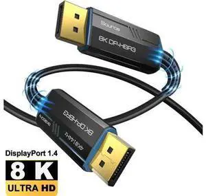Fiber Optic Displayport Cable,High Speed Optical DP to DP Cable, Support 32.4 Gbps 8k@60hz 4K@144Hz 330 ft. Fiber Optic Displayport Cable,High Speed Optical DP to DP Cable, Support 32.4 Gbps 8k@60hz 4K@144Hz 330 ft.