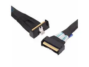 35CM Angled PCIe 5.0 MCIO Mini Cool Edge IO Extension Cable, SFF-8654 8i 74Pin Male to Male Server High-Speed Extender Cord 35CM Angled PCIe 5.0 MCIO Mini Cool Edge IO Extension Cable, SFF-8654 8i 74Pin Male to Male Server High-Speed Extender Cord
