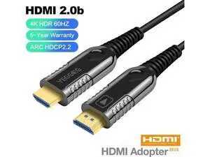1M/3.3FT Fiber Optic HDMI 2.0 Cable, 18Gbps High Speed Supports 4K60Hz HDR ARC HDCP2.2 4:4:4 Slim Flexible Cord 1M/3.3FT Fiber Optic HDMI 2.0 Cable, 18Gbps High Speed Supports 4K60Hz HDR ARC HDCP2.2 4:4:4 Slim Flexible Cord