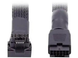 17cm 90° Up-Angled Male to Female 12VHPWR Extension Cable, ATX3.0 PCIe 5.0 Modular Power Cord for 16Pin(12+4Pin) RTX 3080/3090Ti Graphics Cards 17cm 90° Up-Angled Male to Female 12VHPWR Extension Cable, ATX3.0 PCIe 5.0 Modular Power Cord for 16Pin(12+4Pin) RTX 3080/3090Ti Graphics Cards