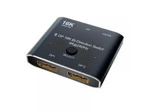 Bi-Directional DisplayPort 2.0 2 in 1 Out Switch Splitter Hub, Support 16K@60Hz 4K@240Hz HDCP SST Extended Mode DP Video Converter Bi-Directional DisplayPort 2.0 2 in 1 Out Switch Splitter Hub, Support 16K@60Hz 4K@240Hz HDCP SST Extended Mode DP Video Converter