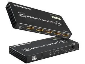 4 in 1 Out 8K HDMI 2.1 Switch with IR Remote, 48Gbps Auto HDMI Switcher Support 8K@60Hz HDR10 HDCP2.3, for PS5/PS4/PS3, Xbox, Nintendo Switch, HDTV Monitor 4 in 1 Out 8K HDMI 2.1 Switch with IR Remote, 48Gbps Auto HDMI Switcher Support 8K@60Hz HDR10 HDCP2.3, for PS5/PS4/PS3, Xbox, Nintendo Switch, HDTV Monitor