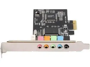 PCI-E x1 5.1 Channel Digital Sound Card with CMI8738 Chipset, Solid Capacitors PCIe Internal Audio Card for Desktop PC, Supports 3D Surround, Recording & Playback PCI-E x1 5.1 Channel Digital Sound Card with CMI8738 Chipset, Solid Capacitors PCIe Internal Audio Card for Desktop PC, Supports 3D Surround, Recording & Playback