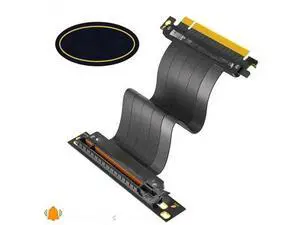 30cm PCIe 4.0 X16 GPU Riser Cable, 90 Degree 64Gbps High Speed Shielded Flexible PCI Express 16x Extension Cable for Graphics Card, Black 30cm PCIe 4.0 X16 GPU Riser Cable, 90 Degree 64Gbps High Speed Shielded Flexible PCI Express 16x Extension Cable for Graphics Card, Black
