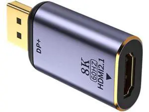 DP 1.4 Male to HDMI 2.0 Male Cable Adapter, Uni-Directional DisplayPort to HDMI Cord Supports 8K@60Hz UHD 4K Video Audio for Monitor PC Laptop GPU HDTV Projector DP 1.4 Male to HDMI 2.0 Male Cable Adapter, Uni-Directional DisplayPort to HDMI Cord Supports 8K@60Hz UHD 4K Video Audio for Monitor PC Laptop GPU HDTV Projector
