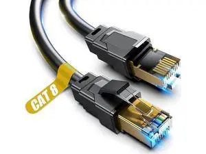 Cat 8 Ethernet Cable 30ft, Heavy Duty 26AWG 40Gbps 2000Mhz Shielded LAN Cable, Gold Plated RJ45 Patch Cord, Indoor Outdoor In-Wall Network Cable for Routers, Modems, Gaming Consoles, PCs, Servers Cat 8 Ethernet Cable 30ft, Heavy Duty 26AWG 40Gbps 2000Mhz Shielded LAN Cable, Gold Plated RJ45 Patch Cord, Indoor Outdoor In-Wall Network Cable for Routers, Modems, Gaming Consoles, PCs, Servers