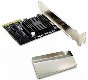 PCIe 3.0 x4 to 5-Port SATA III 6Gbps Expansion Card with JMB585 Chipset, PCI Express SATA 3.0 Adapter with Aluminum Heat Sink for SATA HDD SSD Storage Expansion PCIe 3.0 x4 to 5-Port SATA III 6Gbps Expansion Card with JMB585 Chipset, PCI Express SATA 3.0 Adapter with Aluminum Heat Sink for SATA HDD SSD Storage Expansion