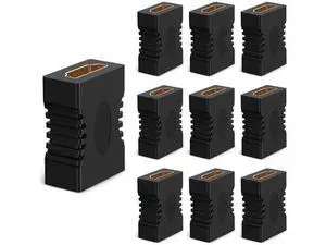 10 Pack HDMI 2.1 Female to Female Coupler, Supports 8K@60Hz 4K@120Hz HDR ARC HDCP HDMI Extension Connector for DVD Blu-ray TV Laptop PC Monitor 10 Pack HDMI 2.1 Female to Female Coupler, Supports 8K@60Hz 4K@120Hz HDR ARC HDCP HDMI Extension Connector for DVD Blu-ray TV Laptop PC Monitor