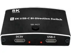 Bi-Directional USB-C KVM Switch 2 in 1 / 1 in 2, Support 8K@60Hz Video & 10Gbps Data, Compatible with Thunderbolt 3/4 USB-C Devices Bi-Directional USB-C KVM Switch 2 in 1 / 1 in 2, Support 8K@60Hz Video & 10Gbps Data, Compatible with Thunderbolt 3/4 USB-C Devices