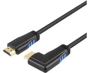 10FT 90 Degree Right Angle HDMI Cable Male to Male, Supports 4K@60Hz & 3D Ultra HD Video for TV Monitor Laptop 10FT 90 Degree Right Angle HDMI Cable Male to Male, Supports 4K@60Hz & 3D Ultra HD Video for TV Monitor Laptop