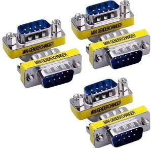 6 Pack DB9 Male to Male RS232 Serial Gender Changer, D-SUB 9Pin Serial Port Coupler Extender Adapter for PLC, POS, Testing Instruments & Industrial Equipment 6 Pack DB9 Male to Male RS232 Serial Gender Changer, D-SUB 9Pin Serial Port Coupler Extender Adapter for PLC, POS, Testing Instruments & Industrial Equipment