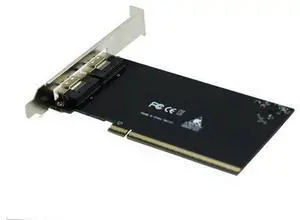 Sintech PCIe 4.0 16x to Dual SFF-8654 Slimline SAS,PCI-e Bifurcation x16 to x8x8 Split SFF-8654 Slimline SAS Adapter Card Sintech PCIe 4.0 16x to Dual SFF-8654 Slimline SAS,PCI-e Bifurcation x16 to x8x8 Split SFF-8654 Slimline SAS Adapter Card
