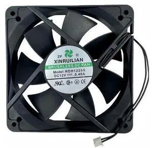 RDH1225S 120x120x25mm Brushless DC Cooling Fan, DC12V 0.40A 2-Wire Chassis Fan by Xinruilian RDH1225S 120x120x25mm Brushless DC Cooling Fan, DC12V 0.40A 2-Wire Chassis Fan by Xinruilian