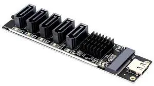 USB-C to 5-Port SATA III 6Gbps Expansion Card with JM575+JMS580 Dual Chips, USB3.2 Gen2 10Gbps SATA Expander Adapter, Plug & Play for PC Laptop SATA Storage Expansion USB-C to 5-Port SATA III 6Gbps Expansion Card with JM575+JMS580 Dual Chips, USB3.2 Gen2 10Gbps SATA Expander Adapter, Plug & Play for PC Laptop SATA Storage Expansion
