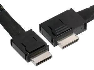 Left Angled 90° OCuLink PCIe 4.0 SFF-8611 4i to SFF-8611 Active Data Cable, 50cm High-Speed Extender for eGPU & NVMe SSD Left Angled 90° OCuLink PCIe 4.0 SFF-8611 4i to SFF-8611 Active Data Cable, 50cm High-Speed Extender for eGPU & NVMe SSD