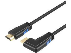 6FT 90 Degree Right Angle HDMI Male to Male Cable, 4K@60Hz 3D Ultra HD Cord for TV Monitor Laptop 6FT 90 Degree Right Angle HDMI Male to Male Cable, 4K@60Hz 3D Ultra HD Cord for TV Monitor Laptop