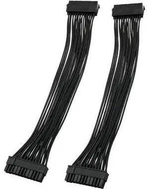 2-Pack 32cm (12.6 Inch) 24Pin ATX Motherboard Extension Cable, Male to Female PSU Power Extender for PC Internal Wiring 2-Pack 32cm (12.6 Inch) 24Pin ATX Motherboard Extension Cable, Male to Female PSU Power Extender for PC Internal Wiring