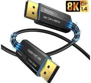 3.3FT Slim Flexible Fiber Optic DisplayPort 1.4 Cable, 32.4Gbps DP to DP Cord Supports 8K@60Hz, 4K@144Hz for Gaming Monitor, GPU, PC, Laptop 3.3FT Slim Flexible Fiber Optic DisplayPort 1.4 Cable, 32.4Gbps DP to DP Cord Supports 8K@60Hz, 4K@144Hz for Gaming Monitor, GPU, PC, Laptop