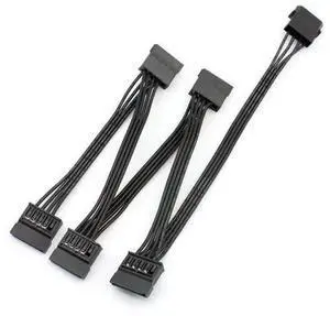 2 Pack 4Pin IDE to 15Pin SATA Power Splitter Cable, 1 IDE to 5 SATA Power Connectors 2 Pack 4Pin IDE to 15Pin SATA Power Splitter Cable, 1 IDE to 5 SATA Power Connectors