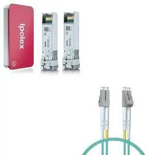 2 Pack 10GBase-SR SFP+ Transceiver and 1 Pack OM3 LC to LC Fiber Patch Cable - LSZH 3 Meter(10ft) 2 Pack 10GBase-SR SFP+ Transceiver and 1 Pack OM3 LC to LC Fiber Patch Cable - LSZH 3 Meter(10ft)