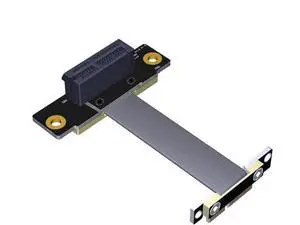 Dual 90-Degree PCIe x1 to x1 Riser Ribbon Cable, PCI Express 1X Slot Extension Cord for Mining Machines Dual 90-Degree PCIe x1 to x1 Riser Ribbon Cable, PCI Express 1X Slot Extension Cord for Mining Machines