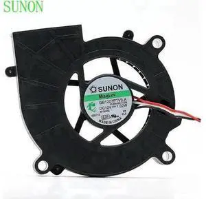 7025 7CM 3-Wire Blower Fan 12V 1.02W, Replacement for Sunon GB1207PTV3-A Projector Cooling Fan 7025 7CM 3-Wire Blower Fan 12V 1.02W, Replacement for Sunon GB1207PTV3-A Projector Cooling Fan
