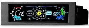 5.25 Inch Touch Screen PC Fan Speed Controller Front Panel, 5-Channel Cooling Regulator with Temperature Monitoring, RPM Display & Fan Failure Alarm 5.25 Inch Touch Screen PC Fan Speed Controller Front Panel, 5-Channel Cooling Regulator with Temperature Monitoring, RPM Display & Fan Failure Alarm
